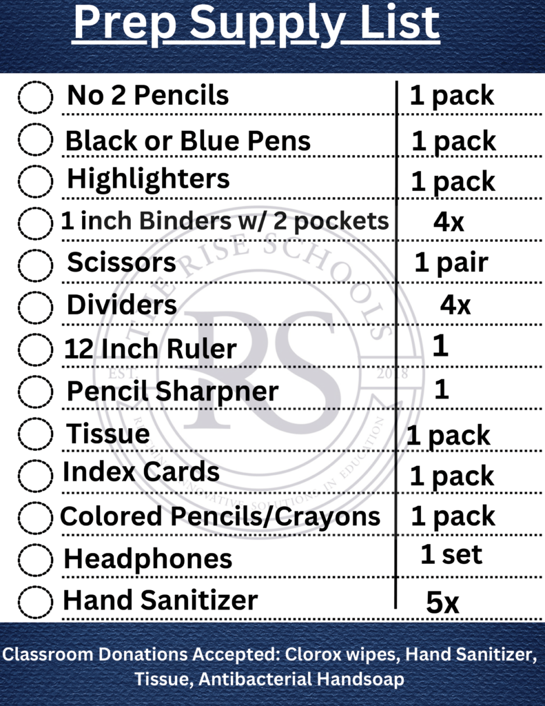 Supplies List